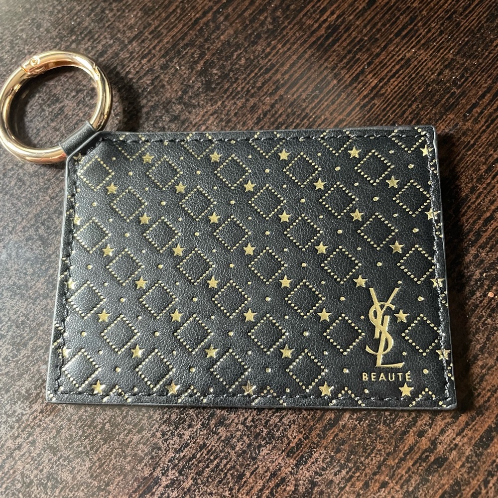 Yves Saint Laurent Black and Gold Keychain Mirror